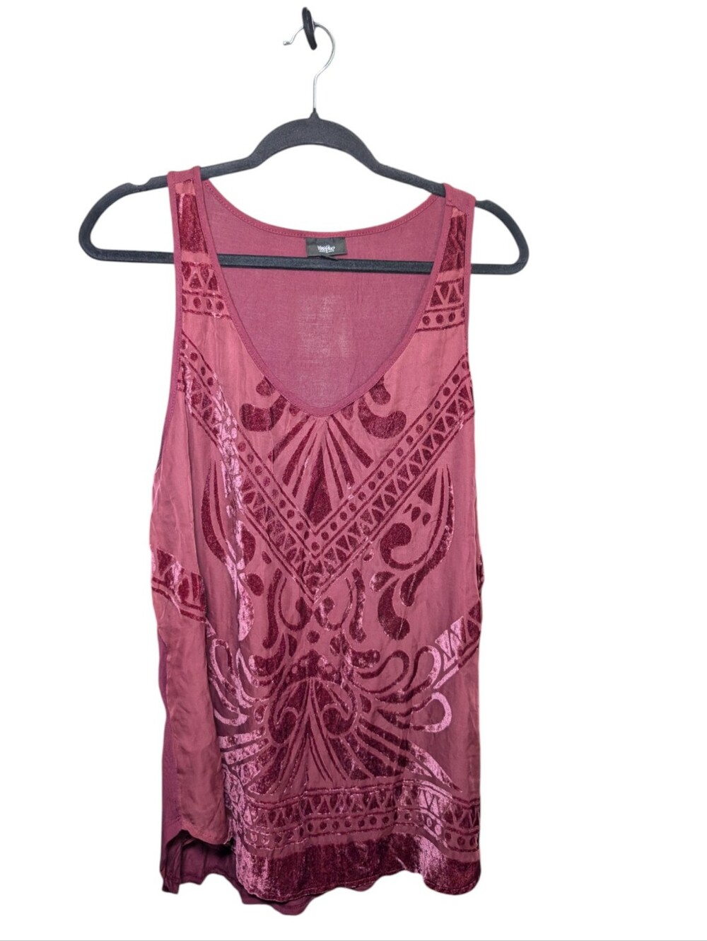 Massimo Women's Pink Velvet-Detail Tank Top